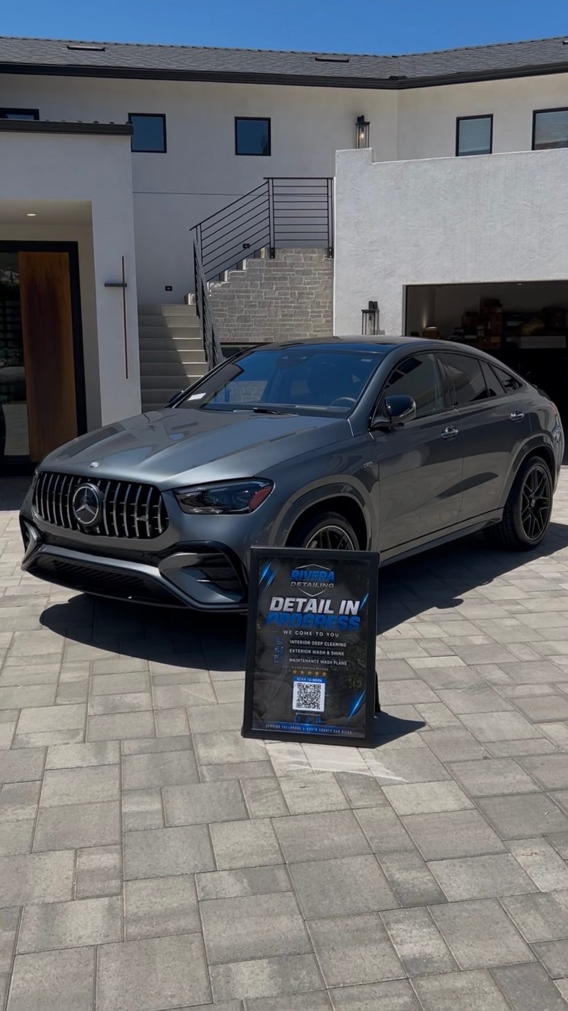 Detailed Mercedes-AMG GLE coupe in a driveway
