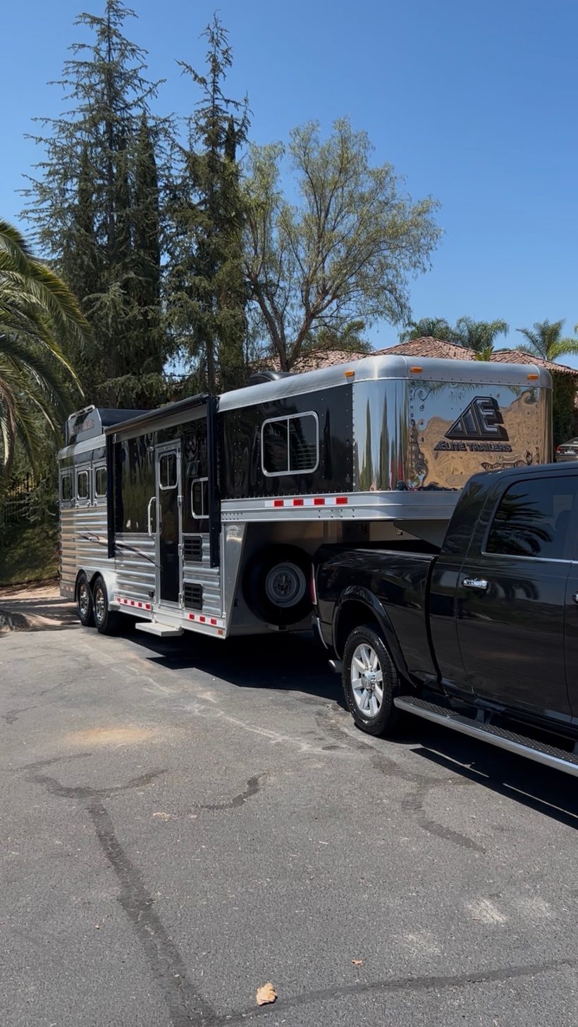 Detailed truck and polished trailer